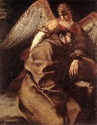 GENTILESCHI, Orazio St Francis Supported by an Angel sdgh oil painting reproduction
